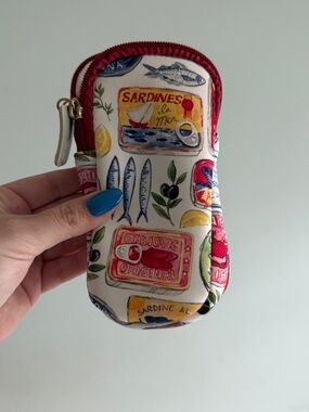 Wandering Moon Double Sided Sunglass Case - Sardine Print